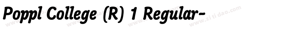 Poppl College (R) 1 Regular字体转换